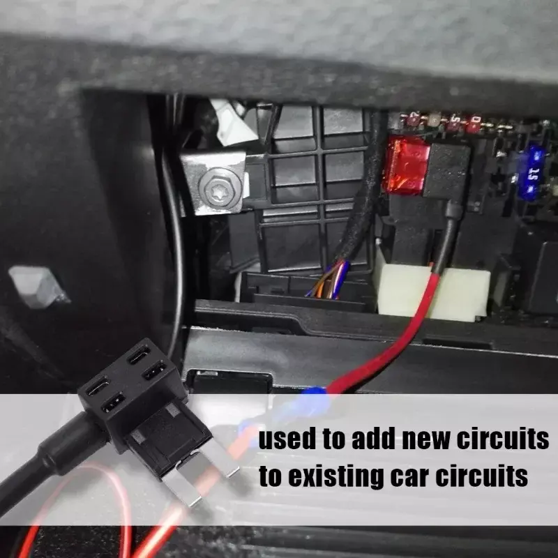 Pemegang sekering mobil adaptor tekan MEDIUM kecil kecil dengan penahan sekering mobil bilah standar MINI mikro
