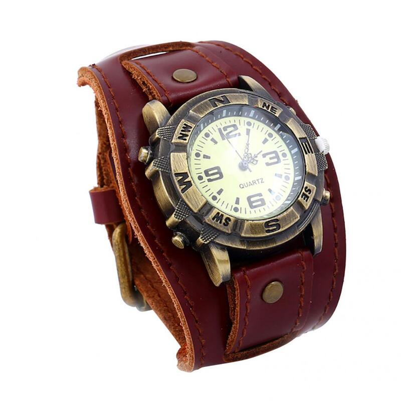 Quartz Watch Accurate Faux Leather Band Faux Leather Strap Accurate Quartz Wristwatch   Wristwatch  for Work