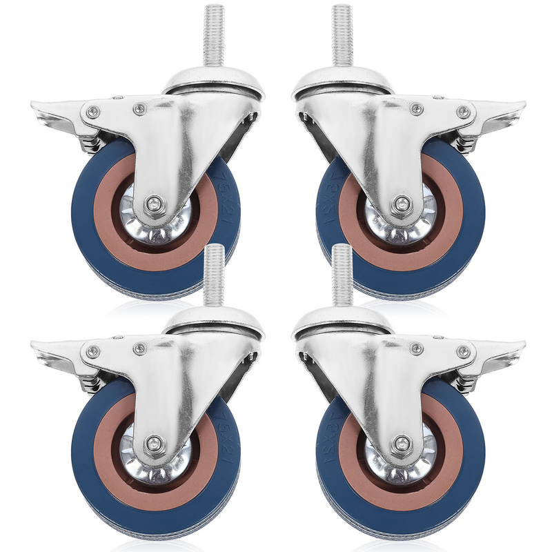 4pcs Swivel Caster Wheels Mute Office Chair Caster Wheels Universal Wheels Furniture Protecting Swivel Caster for Carts