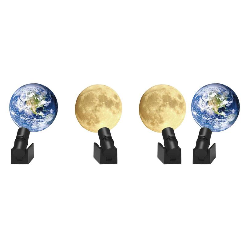 Projector Light USB Powered Decorative Earth/Moon Bedside Lamps for Party