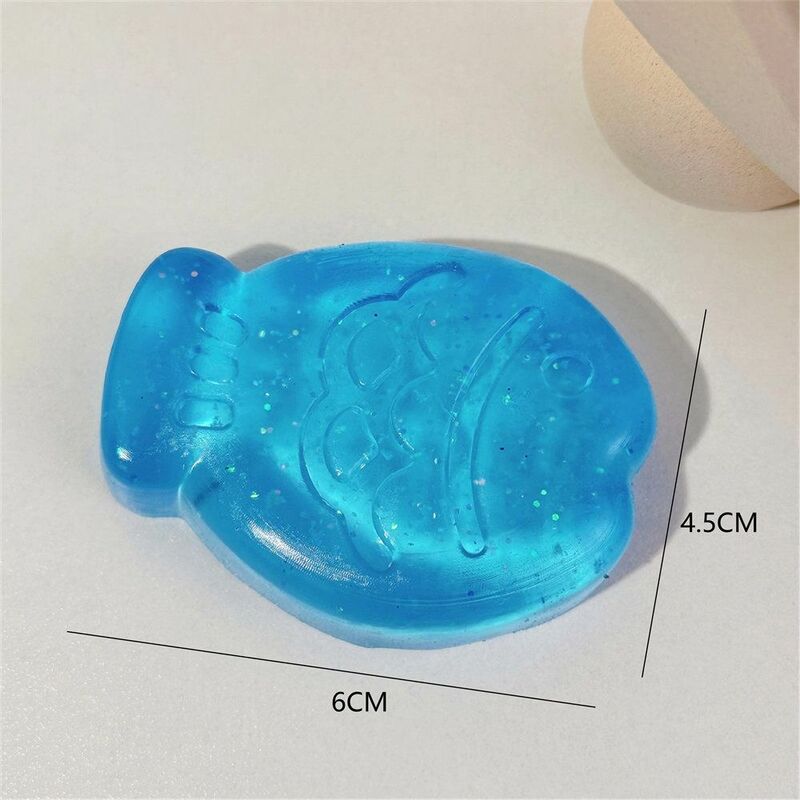 Ice Block Fidget Toy Kawaii Stress Relief Transparent Cube Squeeze Toy Fish Mini Ice Cube Toys Party Favors