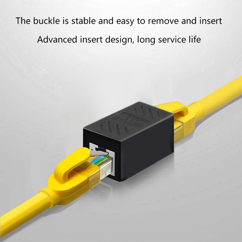 Female Straight-through for Head Rj45 Cable Connector Shielded Extender Coupler LAN Ethernet Cable for H