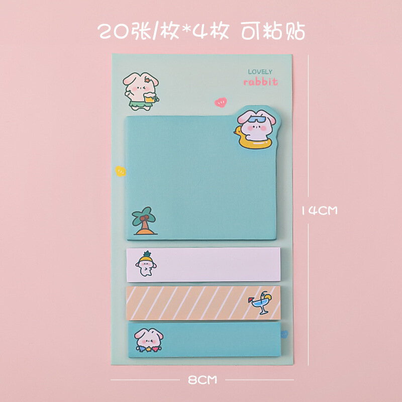 Kawaii Ins Girly Animals Index Memo Pad N Times Sticky Notes To Do List Planner Sticker Cute Stationery