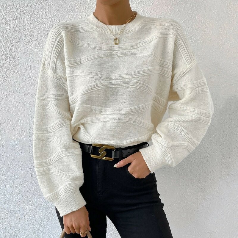 2023 Women's New Candy Color Top Simple Fashion Casual Sweater