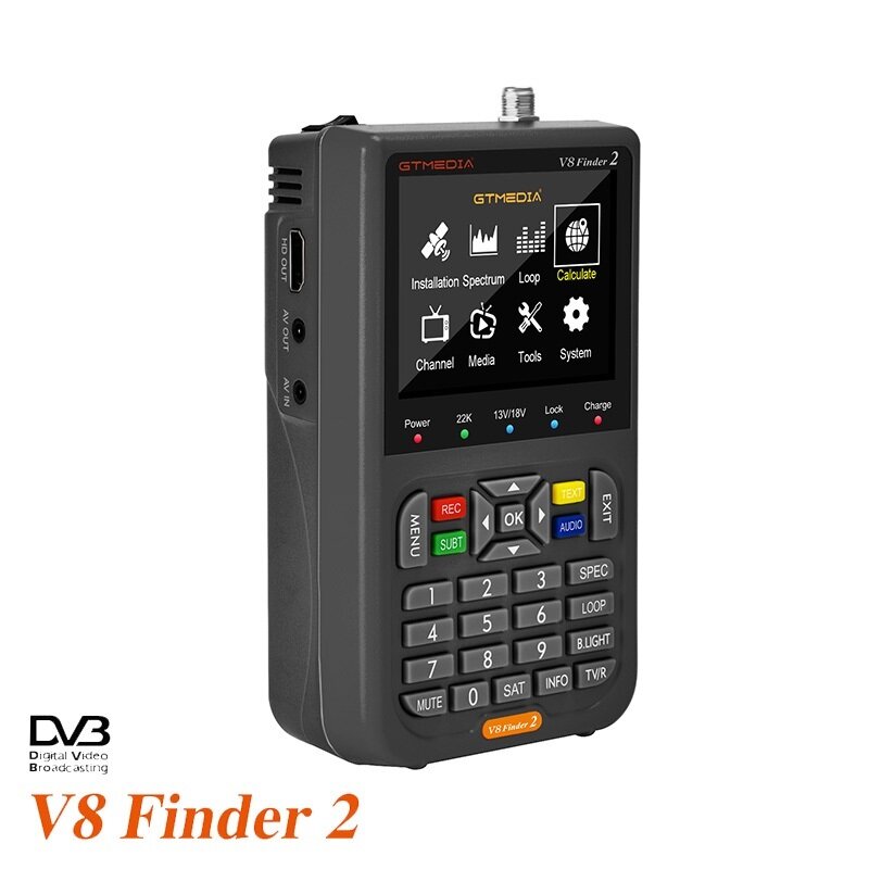 Buscador de señal de satélite Digital V8 Finder 2, DVB-S/S2/S2X, 1080P, HD, H.264, V8 Finder2, mejor que el medidor Finder