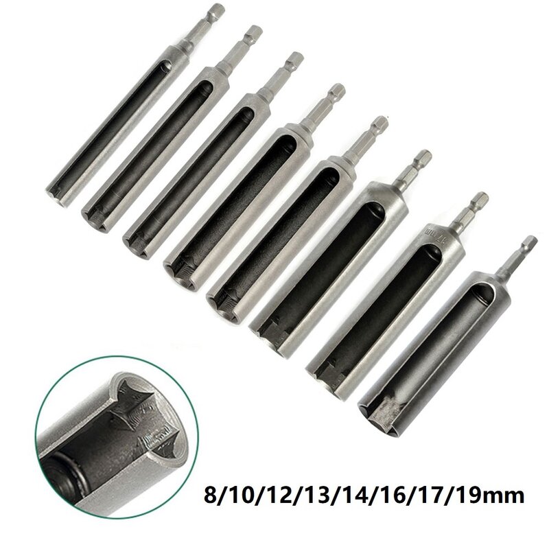 Hexagon Tools Slotted Extension Driver Driver Bit 1/4 Accessories Chrome Vanadium Steel Slotted Extension Driver