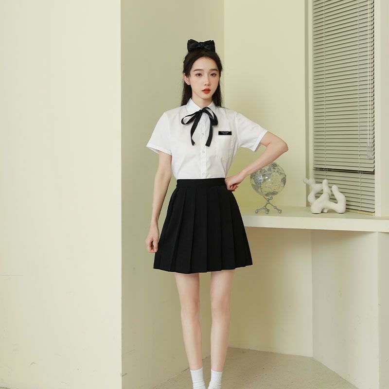 JK Blouse Pleated Skirt Japanese School Uniform Korean Student Sailor Full Set Girl  Skirt Uniforms for Woman