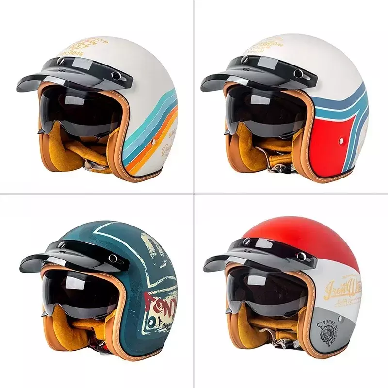 Retro Harley-Davidson Motorfiets Bluetooth Helm Voor Mannen En Vrouwen In De Zomer Vier Seizoenen Zonnebrandcrème Motorfiets Persoonlijkheid Cool