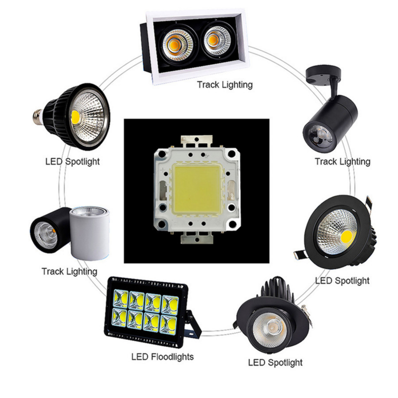 Chip de cuentas LED para iluminación trasera, lámpara de diodo de 10W, 20W, 30W, 50W, 100W, blanco cálido y frío, matriz LED para focos de bombillas de inundación DIY