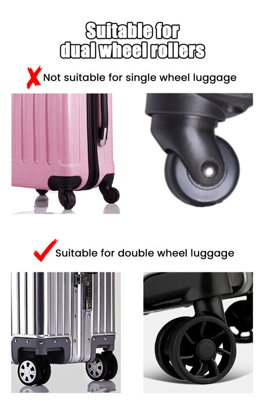 Luggage Wheel Cover Silicone Protective Cover Anti-Slip Wheel Cover Silent Multi-Color Wheel Cover