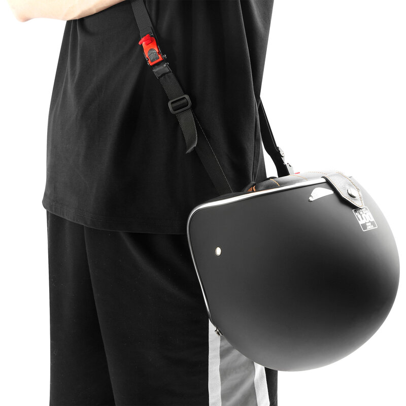 Correa de transporte para casco de motocicleta, accesorio de manos libres para motociclista, color negro