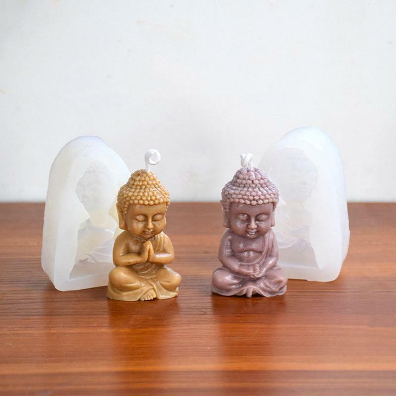 Moule en silicone bouddha fait à la main, bricolage, artisanat, savons faits à la main, har, moule de fourmi, éléments chinois 3D, moules pour argile
