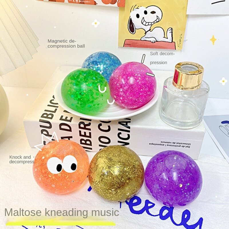 TPR Maltose Steamed Bun Toy Funny Toys Reduce Anxiety Eco-friendly Vent Ball Stretched Soft Maltose Syrup Ball Kids Gift