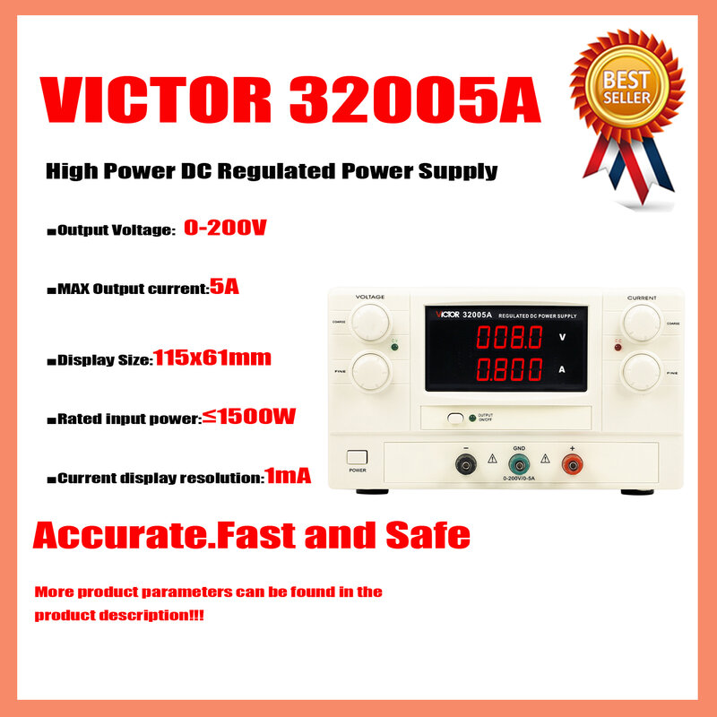 VICTOR 31005A 32005A 33030A 36020A 33010B 30603C saluran tunggal daya tinggi DC Program catu daya stabil dikendalikan cerdas