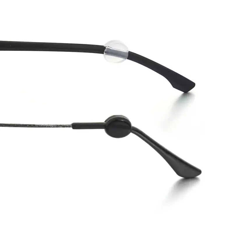 10 Buah Kacamata Anti Selip Silikon Transparan Kait Telinga Bulat Penahan Kacamata Elastis Kait Telinga Aksesori Kacamata