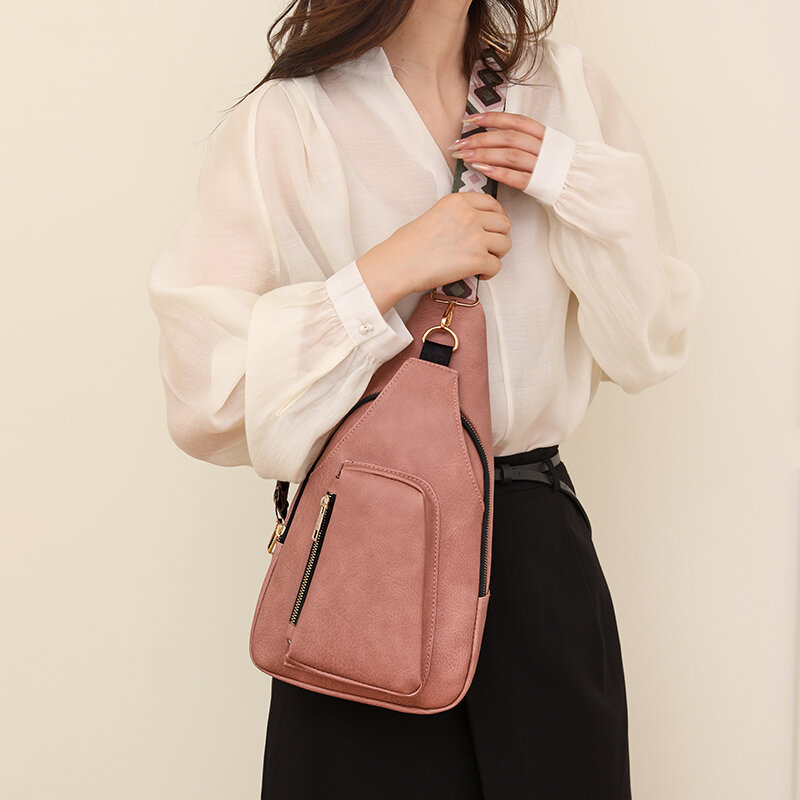 New Women's Bag PU Leather Waistpack Women's Bag High Quality Autumn Large Capacity Solid Waistpack Casual Versatile Pocket