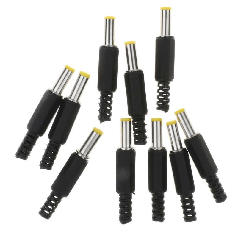 10 pieces DC Power Male Plug Welding Adapter Connector 5.5x2.5mm