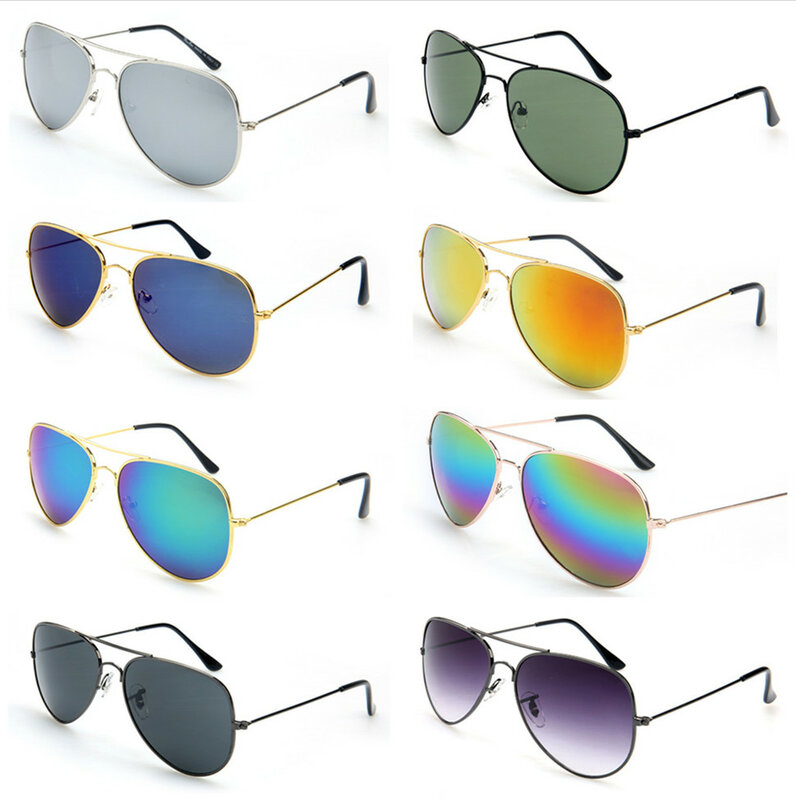 FOENIXSONG-gafas de sol de estilo piloto clásico para hombre y mujer, lentes de espejo degradado, Retro, 2022