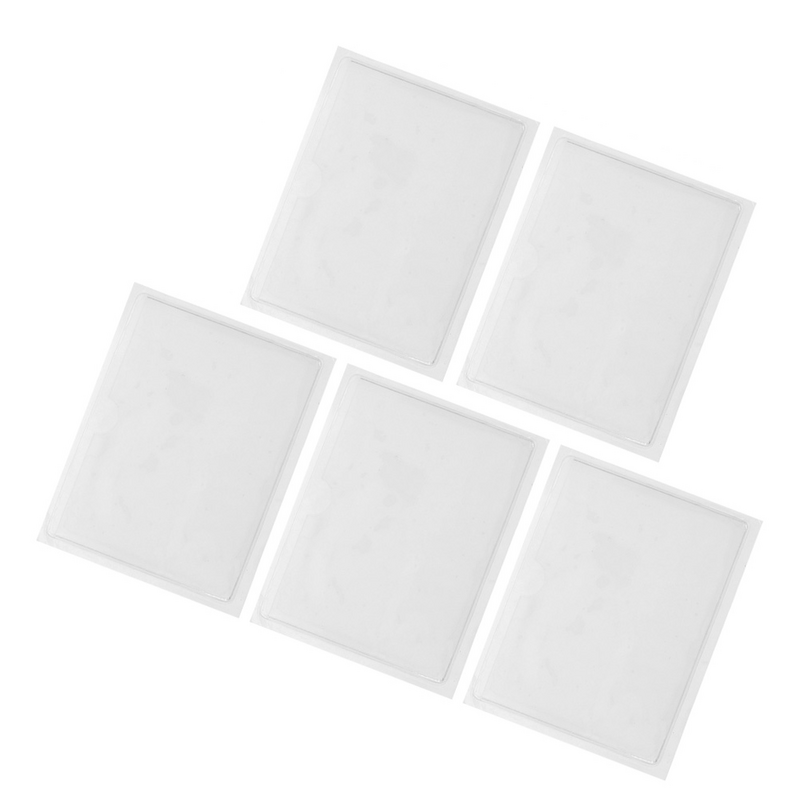 Transparent Adhesive Card Holder Protector Sleeves Plastic Credit Index Pockets Business Cards