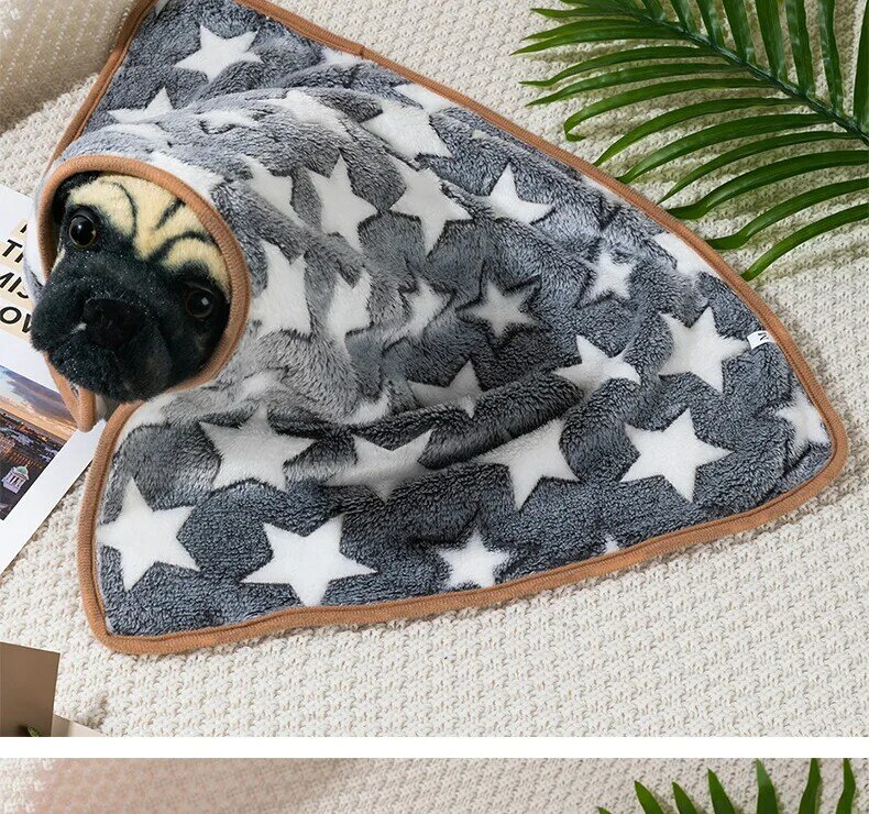 Inverno Pet Dormir Cobertor Macio Macio Cão Cobertor Quente Respirável Gato Capa Cobertor Confortável Dormir Folha Mat Pet Itens