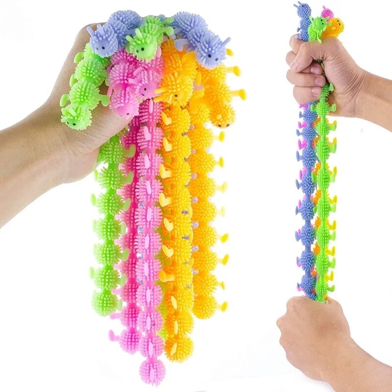 Worm Noodle Stretch String TPR Rope Sqishy Anti Stress Toys String Fidget Autism Vent Toys Decompression Adults Kids Fun Game