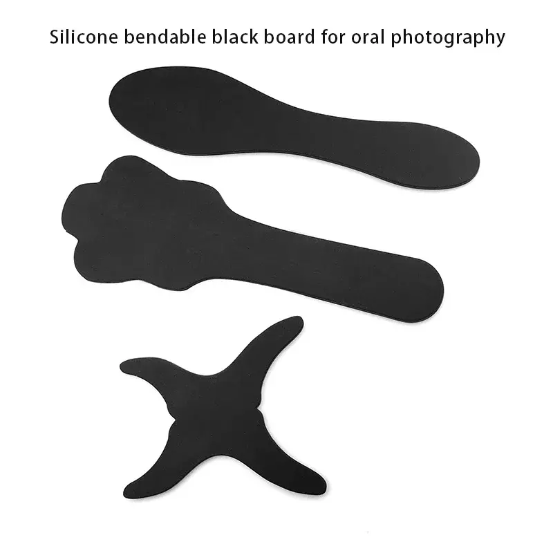 1 sztuk zginalny Dental Photo Contrastor Board ortodontyczny czarny miękki silikon przedni język Buccal Contrastor narzędzia stomatologiczne