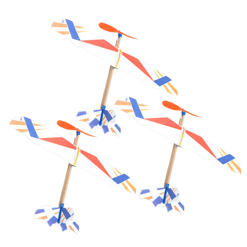 Modello di aereo creativo fai-da-te modello di aereo dal Design delicato per uccelli giocattolo educativo per aerei alimentato con elastico (modello casuale)