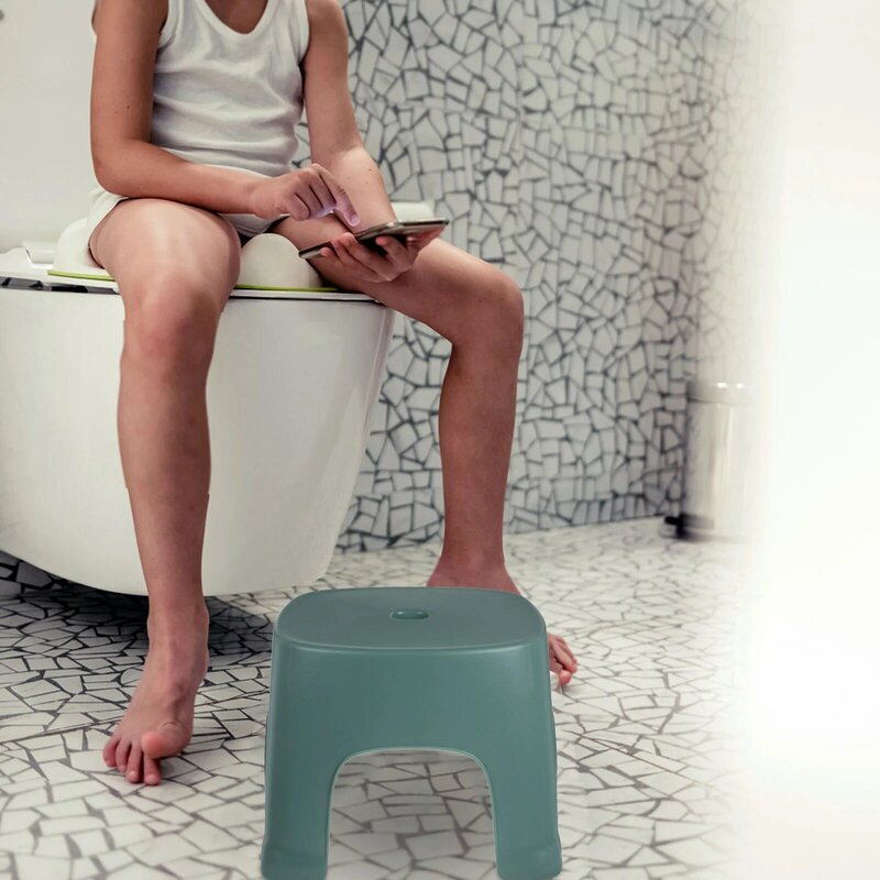 Taburete plegable de plástico para baño, orinal portátil de asistencia antideslizante