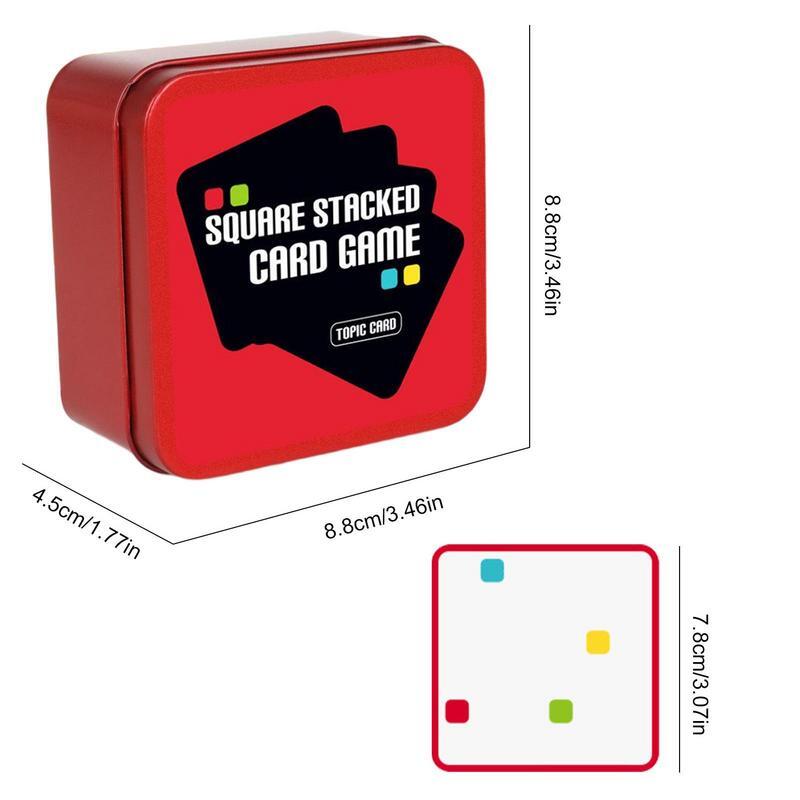 Multi-pessoa Interaction Square Card Board Game, Brain Teasers Toy, Inteligência Jigsaw, Jogos Familiares Empilhados