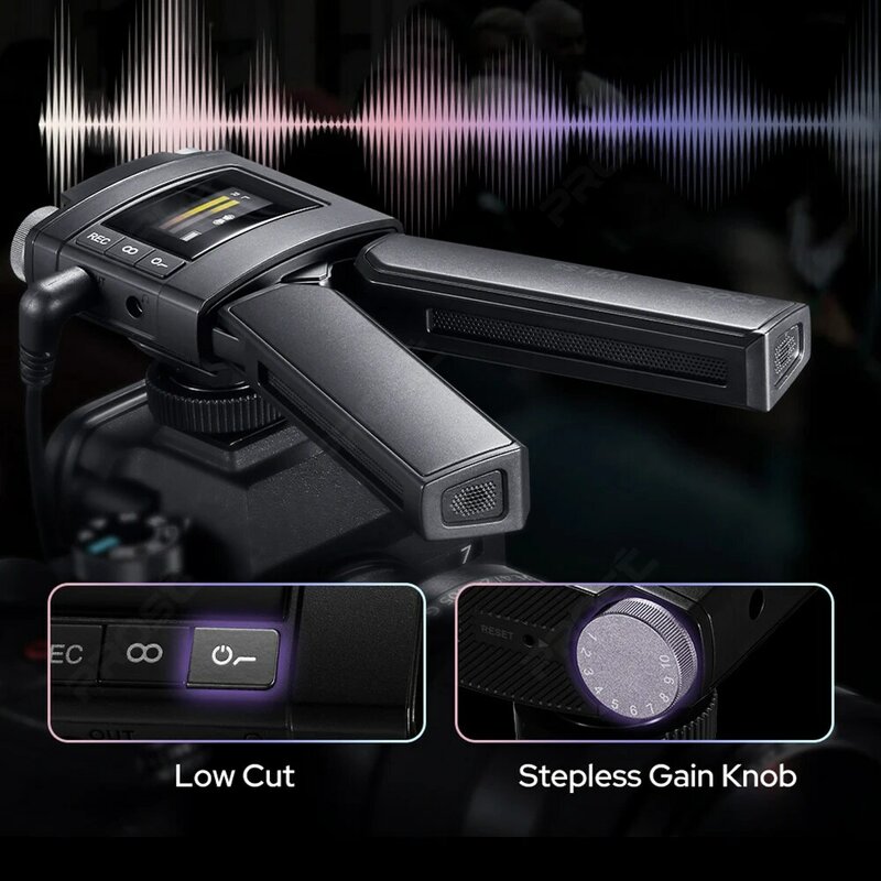 Godox IVM-S3 Maschinenpistolen-Nieren mikrofon mit integrierter Lithium batterie für DSLR-Telefone live im Freien