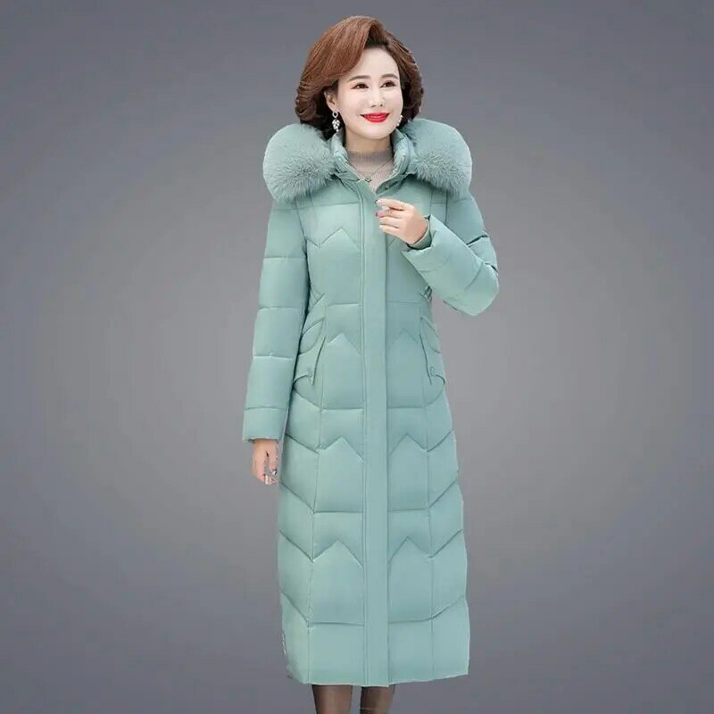 Женская утепленная куртка средней длины из хлопка, модель P48 на зиму, 2024