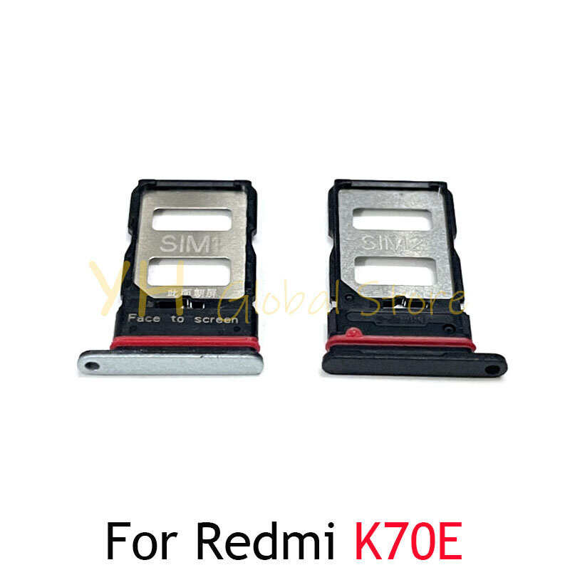 For Xiaomi Redmi K70E K70 Pro Sim Card Slot Tray Holder Sim Card Reader Socket Repair Parts