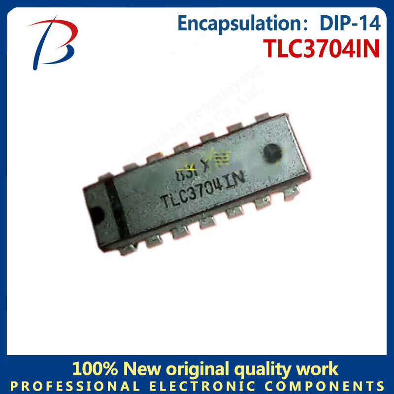 1PCS TLC3704IN package DIP-14 four-way micro power consumption voltage comparator chip