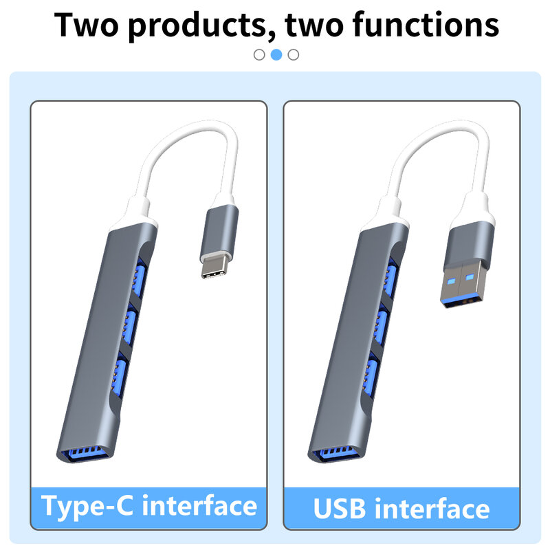 Concentrador de puertos USB tipo C 3,0, 3,1, 3/4, adaptador divisor múltiple, OTG, para Macbook Pro 13, 15, Air M1 Pro, HUAWEI, nintendo PC, accesorios