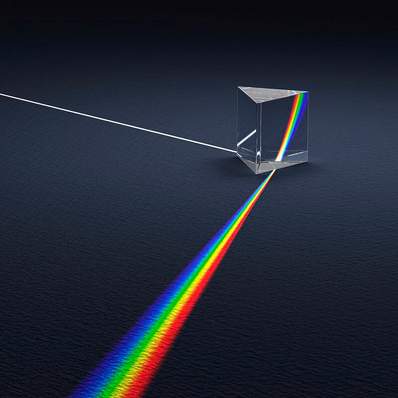 เด็กฟิสิกส์วิทยาศาสตร์ Stem ของเล่นกระจกสะท้อนสามเหลี่ยมสี Prism การเรียนรู้ของเล่นเพื่อการศึกษาเด็ก Spectrum