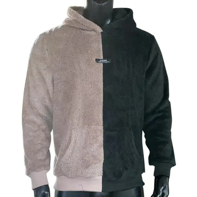 Termiczna luźne elastyczny mankiet zimowa bluza z kapturem odzież męska jesienna bluza z kapturem termiczna luźne elastyczny mankiet zimowa bluza z kapturem odzież męska