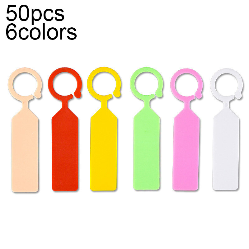 Convenient Ring Buckle Design 50pcs Plastic Hanging Plant Tags for Easy Branch Buckling in Your Nursery Garden