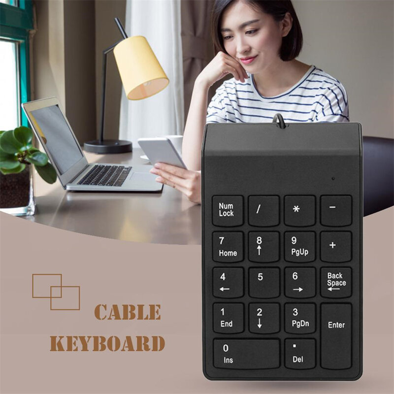 Mini 18คีย์ Wireless Keyboard Numerik 2.4GHz USB Numpad ดิจิตอล Pave Numpad สำหรับ Accounting Teller แล็ปท็อปแท็บเล็ตโน้ตบุ๊ค