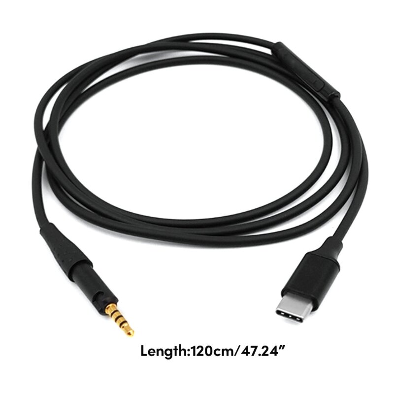 Kabel T8WC Tipe C 2.5Mm untuk Headset HD8DJ HD7DJ HD6MIX HD515 HD518 HD558 HD598