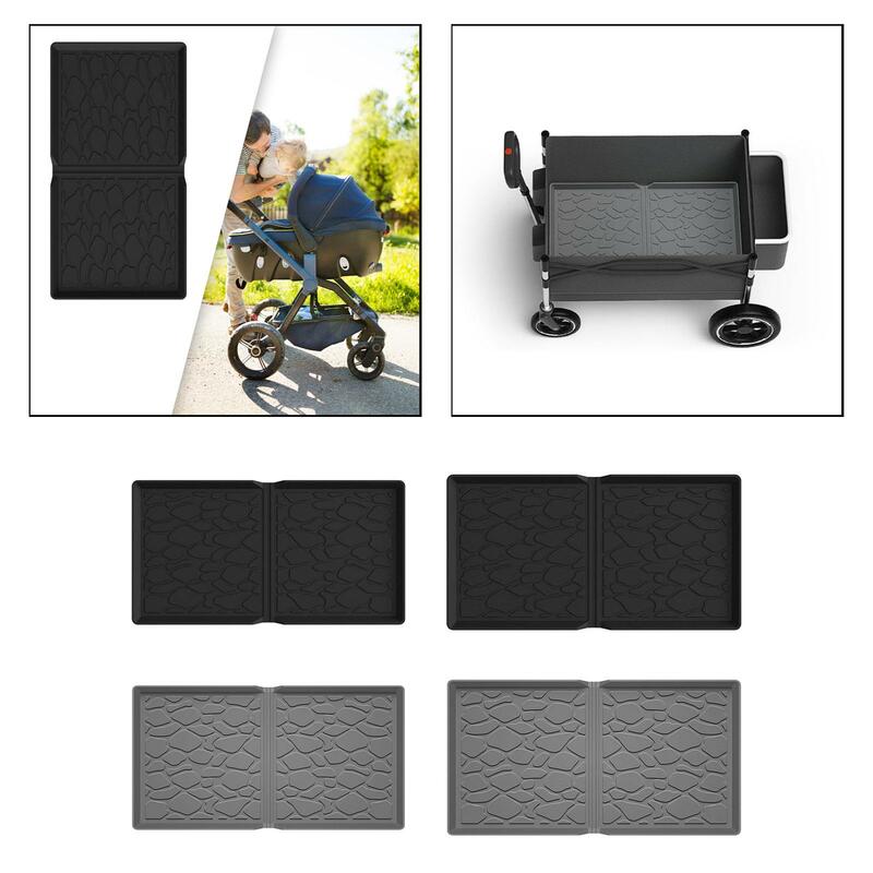 Silicone Stroller Wagon Mat, Proteção fácil de limpar, Proteger da Areia, Sujeira Almofada do Assento, Resistente, Impermeável, Acessório Portátil