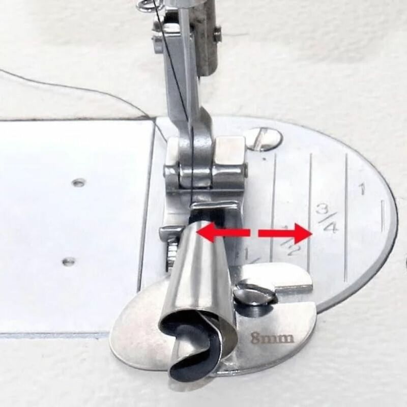 3mm-10mm jahit digulung Hemmer penarik baja nirkarat mesin jahit tua Presser Hemming kaki DIY kerajinan alat jahit aksesoris