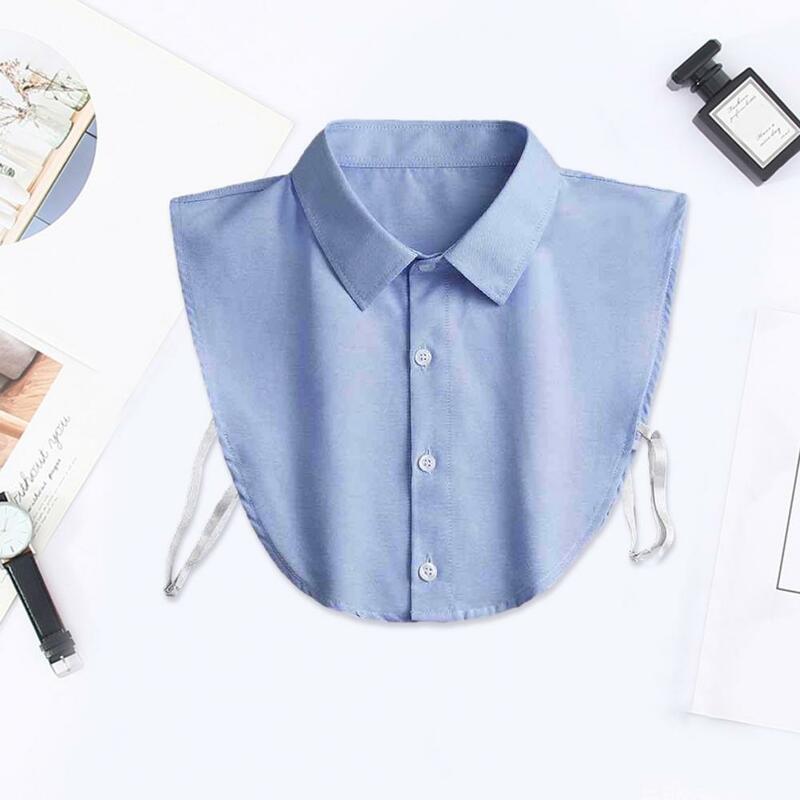 Cuello falso de solapa para adultos, correa ajustable, cuello de camisa falsa para trabajo en la oficina