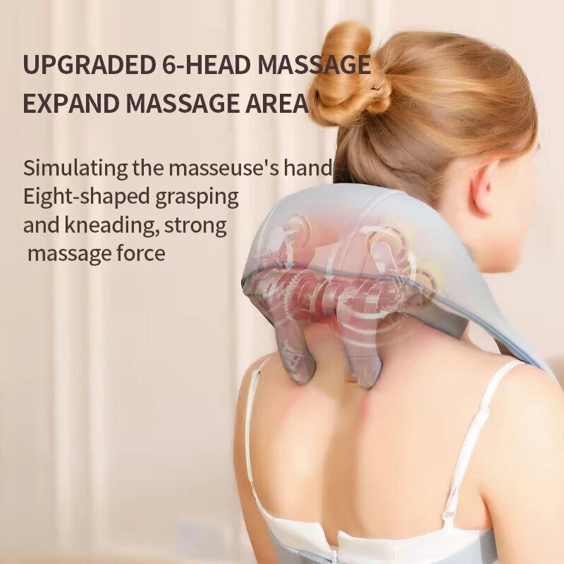 Multi-functional U-shaped Simulation Human Kneading Clip Massage Cape Cervical Spine Massager Shoulder & Back Massager