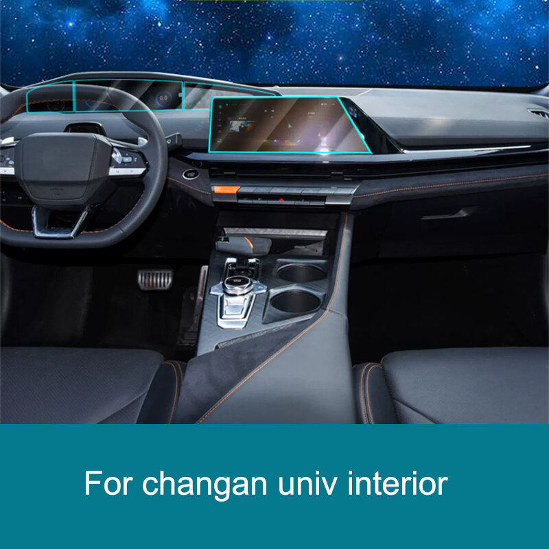 Película de protección transparente TPU para Changan UNIV UNI-V, pegatina Interior de coche, Panel de tablero de navegación de puerta de engranaje de Control Central