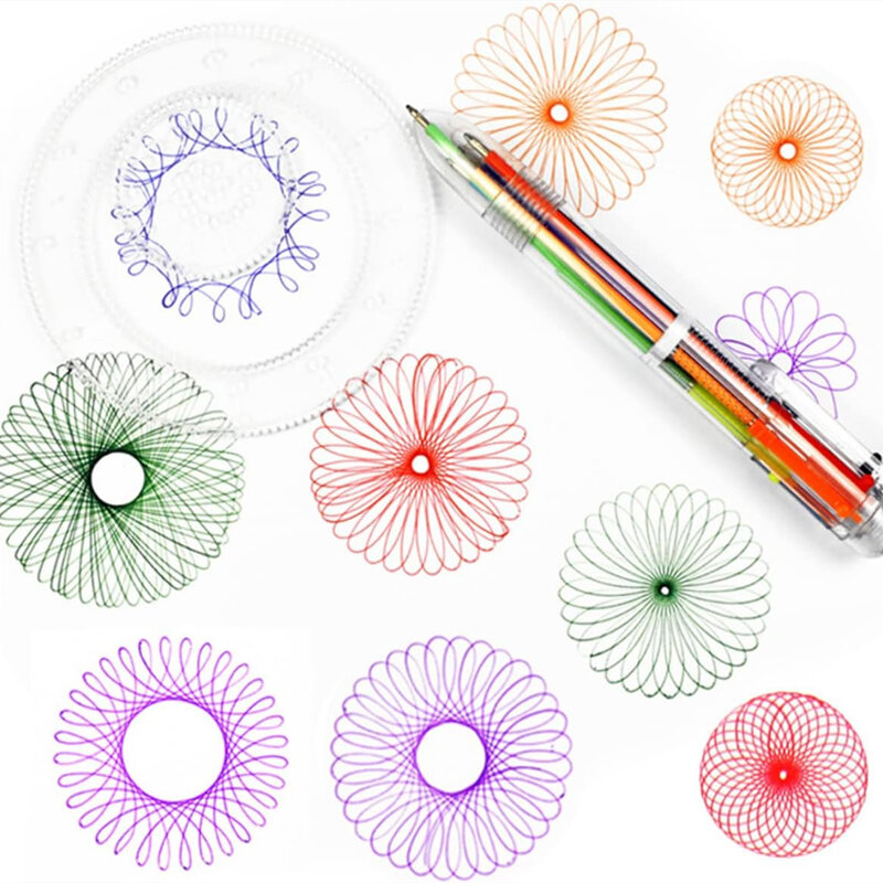 22/4/1PC Spirograph Ruler Drawing Scratch Painting Toys Interlocking Gears Wheels Painting Drawing Accessories Educational Toy