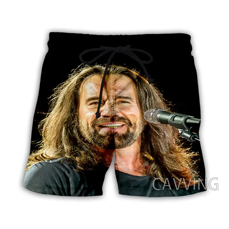 CAVVING-Shorts de praia casuais para homens e mulheres, banda rock impressa em 3D, shorts de suor, streetwear verão, U01