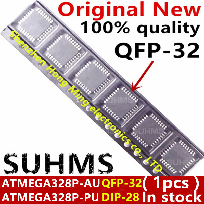 ATMEGA328P-AU MEGA328P-PU QFP-32 DIP-28 Chipset, 100% Novo, 1 Pc