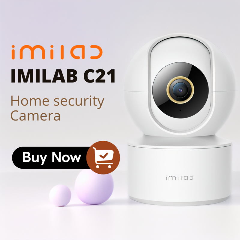 IMILAB C21 스마트 홈 보안 보호 카메라, 비디오 감시 캠, 와이파이 IP 2.5K HD 클리어 나이트 비전 CCTV 웹캠, 정품