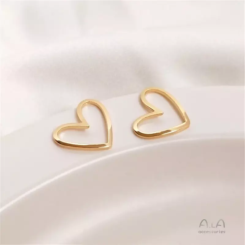 Accessori a forma di cuore curvo cavo a forma di cuore fai da te primi accessori accessori collegati orecchini ornamenti appesi