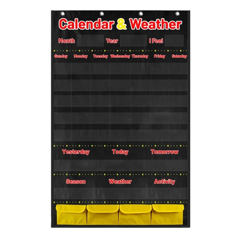 Grafico tascabile con calendario mensile. Materiali didattici per scuola materna